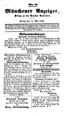 Neueste Nachrichten aus dem Gebiete der Politik (Münchner neueste Nachrichten) Freitag 11. Mai 1849