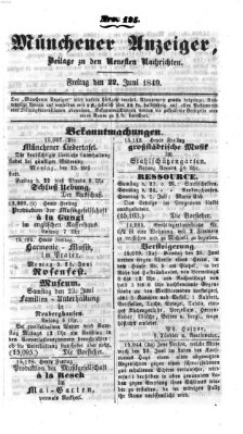 Neueste Nachrichten aus dem Gebiete der Politik (Münchner neueste Nachrichten) Freitag 22. Juni 1849