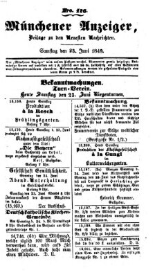 Neueste Nachrichten aus dem Gebiete der Politik (Münchner neueste Nachrichten) Samstag 23. Juni 1849