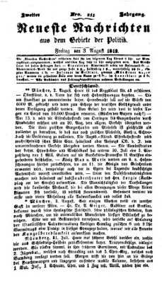 Neueste Nachrichten aus dem Gebiete der Politik (Münchner neueste Nachrichten) Freitag 3. August 1849