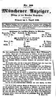 Neueste Nachrichten aus dem Gebiete der Politik (Münchner neueste Nachrichten) Mittwoch 8. August 1849