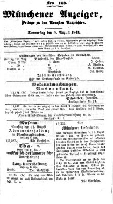 Neueste Nachrichten aus dem Gebiete der Politik (Münchner neueste Nachrichten) Donnerstag 9. August 1849