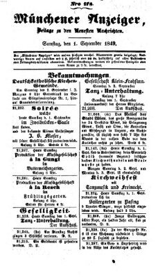 Neueste Nachrichten aus dem Gebiete der Politik (Münchner neueste Nachrichten) Samstag 1. September 1849