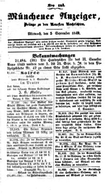 Neueste Nachrichten aus dem Gebiete der Politik (Münchner neueste Nachrichten) Mittwoch 5. September 1849