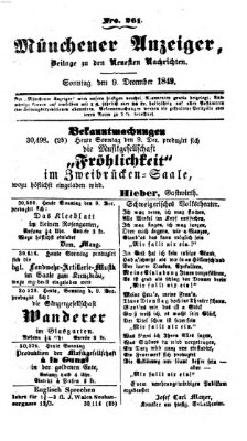 Neueste Nachrichten aus dem Gebiete der Politik (Münchner neueste Nachrichten) Sonntag 9. Dezember 1849