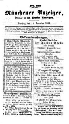 Neueste Nachrichten aus dem Gebiete der Politik (Münchner neueste Nachrichten) Dienstag 11. Dezember 1849