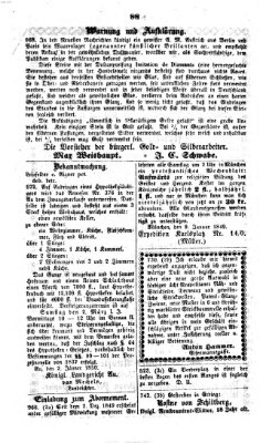 Neueste Nachrichten aus dem Gebiete der Politik (Münchner neueste Nachrichten) Mittwoch 9. Januar 1850