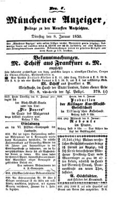 Neueste Nachrichten aus dem Gebiete der Politik (Münchner neueste Nachrichten) Dienstag 8. Januar 1850