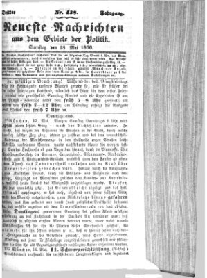 Neueste Nachrichten aus dem Gebiete der Politik (Münchner neueste Nachrichten) Samstag 18. Mai 1850