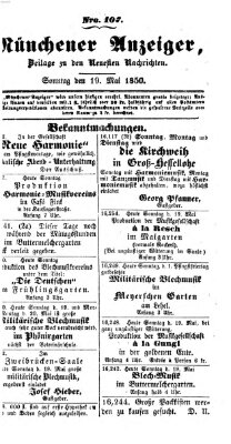 Neueste Nachrichten aus dem Gebiete der Politik (Münchner neueste Nachrichten) Sonntag 19. Mai 1850