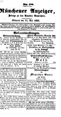 Neueste Nachrichten aus dem Gebiete der Politik (Münchner neueste Nachrichten) Mittwoch 22. Mai 1850