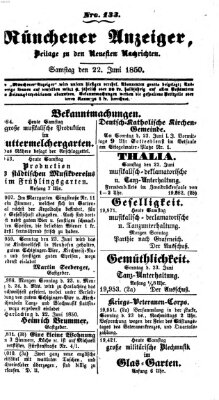 Neueste Nachrichten aus dem Gebiete der Politik (Münchner neueste Nachrichten) Samstag 22. Juni 1850