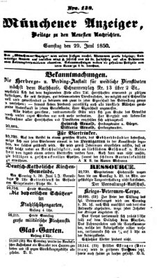 Neueste Nachrichten aus dem Gebiete der Politik (Münchner neueste Nachrichten) Samstag 29. Juni 1850