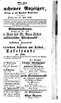 Neueste Nachrichten aus dem Gebiete der Politik (Münchner neueste Nachrichten) Freitag 26. Juli 1850