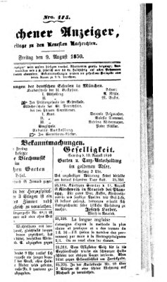 Neueste Nachrichten aus dem Gebiete der Politik (Münchner neueste Nachrichten) Freitag 9. August 1850