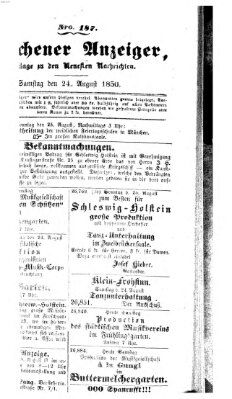 Neueste Nachrichten aus dem Gebiete der Politik (Münchner neueste Nachrichten) Samstag 24. August 1850