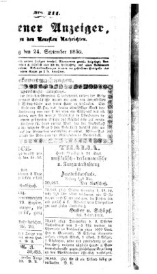 Neueste Nachrichten aus dem Gebiete der Politik (Münchner neueste Nachrichten) Dienstag 24. September 1850