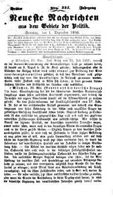 Neueste Nachrichten aus dem Gebiete der Politik (Münchner neueste Nachrichten) Sonntag 1. Dezember 1850