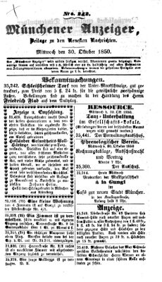 Neueste Nachrichten aus dem Gebiete der Politik (Münchner neueste Nachrichten) Mittwoch 30. Oktober 1850