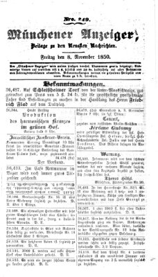 Neueste Nachrichten aus dem Gebiete der Politik (Münchner neueste Nachrichten) Freitag 8. November 1850