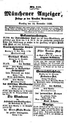 Neueste Nachrichten aus dem Gebiete der Politik (Münchner neueste Nachrichten) Samstag 16. November 1850