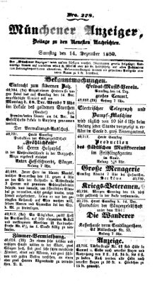 Neueste Nachrichten aus dem Gebiete der Politik (Münchner neueste Nachrichten) Samstag 14. Dezember 1850