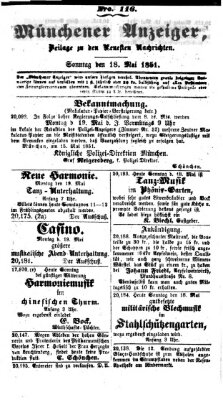 Neueste Nachrichten aus dem Gebiete der Politik (Münchner neueste Nachrichten) Sonntag 18. Mai 1851