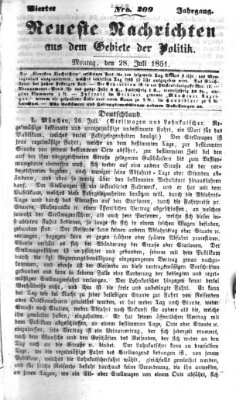 Neueste Nachrichten aus dem Gebiete der Politik (Münchner neueste Nachrichten) Montag 28. Juli 1851