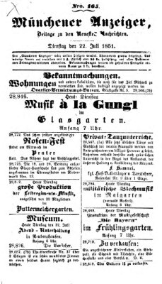 Neueste Nachrichten aus dem Gebiete der Politik (Münchner neueste Nachrichten) Dienstag 22. Juli 1851