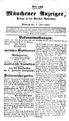 Neueste Nachrichten aus dem Gebiete der Politik (Münchner neueste Nachrichten) Mittwoch 7. Juli 1852