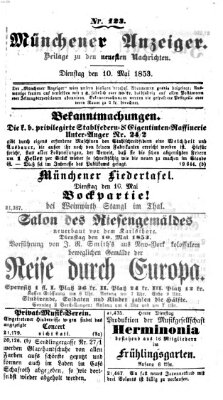 Neueste Nachrichten aus dem Gebiete der Politik (Münchner neueste Nachrichten) Dienstag 10. Mai 1853