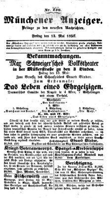 Neueste Nachrichten aus dem Gebiete der Politik (Münchner neueste Nachrichten) Freitag 13. Mai 1853