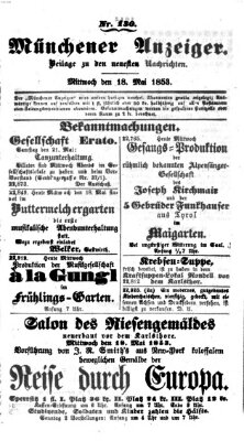 Neueste Nachrichten aus dem Gebiete der Politik (Münchner neueste Nachrichten) Mittwoch 18. Mai 1853