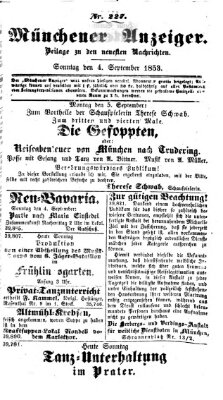 Neueste Nachrichten aus dem Gebiete der Politik (Münchner neueste Nachrichten) Sonntag 4. September 1853