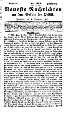 Neueste Nachrichten aus dem Gebiete der Politik (Münchner neueste Nachrichten) Samstag 5. November 1853