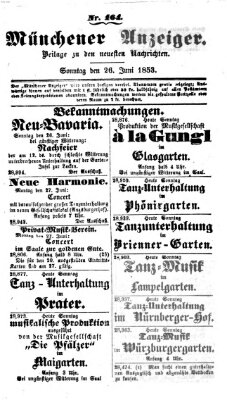 Neueste Nachrichten aus dem Gebiete der Politik (Münchner neueste Nachrichten) Sonntag 26. Juni 1853