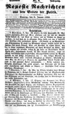 Neueste Nachrichten aus dem Gebiete der Politik (Münchner neueste Nachrichten) Sonntag 8. Januar 1854