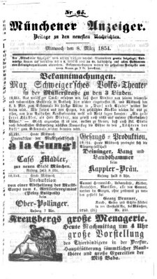 Neueste Nachrichten aus dem Gebiete der Politik (Münchner neueste Nachrichten) Mittwoch 8. März 1854