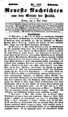 Neueste Nachrichten aus dem Gebiete der Politik (Münchner neueste Nachrichten) Freitag 5. Mai 1854