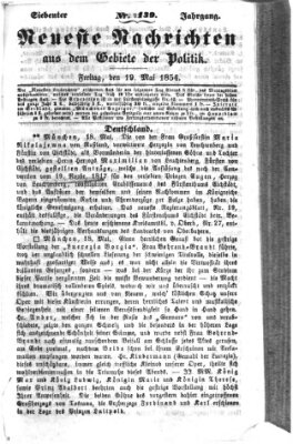 Neueste Nachrichten aus dem Gebiete der Politik (Münchner neueste Nachrichten) Freitag 19. Mai 1854