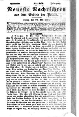 Neueste Nachrichten aus dem Gebiete der Politik (Münchner neueste Nachrichten) Freitag 26. Mai 1854