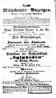 Neueste Nachrichten aus dem Gebiete der Politik (Münchner neueste Nachrichten) Donnerstag 11. Mai 1854