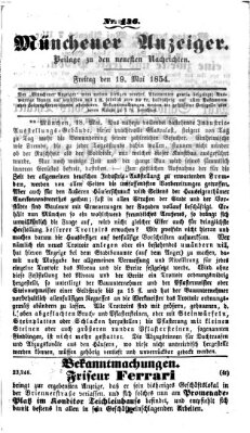 Neueste Nachrichten aus dem Gebiete der Politik (Münchner neueste Nachrichten) Freitag 19. Mai 1854