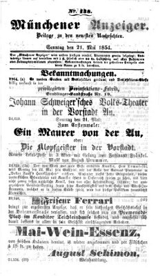 Neueste Nachrichten aus dem Gebiete der Politik (Münchner neueste Nachrichten) Sonntag 21. Mai 1854