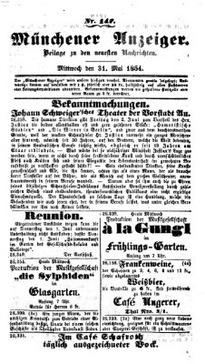 Neueste Nachrichten aus dem Gebiete der Politik (Münchner neueste Nachrichten) Mittwoch 31. Mai 1854