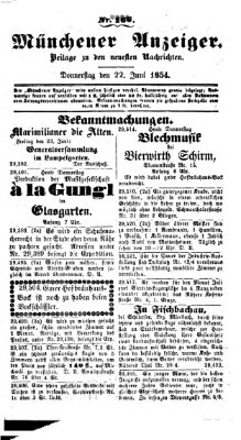 Neueste Nachrichten aus dem Gebiete der Politik (Münchner neueste Nachrichten) Donnerstag 22. Juni 1854