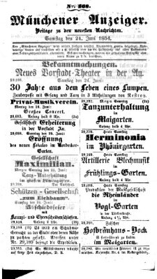 Neueste Nachrichten aus dem Gebiete der Politik (Münchner neueste Nachrichten) Samstag 24. Juni 1854