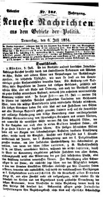 Neueste Nachrichten aus dem Gebiete der Politik (Münchner neueste Nachrichten) Donnerstag 6. Juli 1854