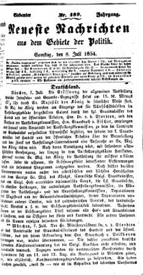 Neueste Nachrichten aus dem Gebiete der Politik (Münchner neueste Nachrichten) Samstag 8. Juli 1854