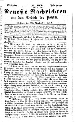 Neueste Nachrichten aus dem Gebiete der Politik (Münchner neueste Nachrichten) Freitag 29. September 1854